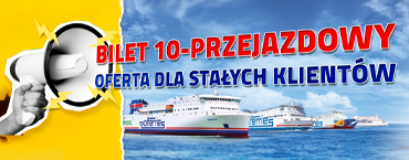 Bilet 10-przejazdowy | z Gdańska i Świnoujścia